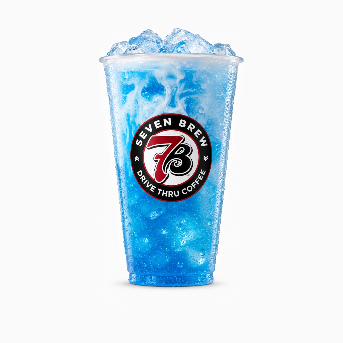 7 Brew Blueberry Lemonade in a clear cup