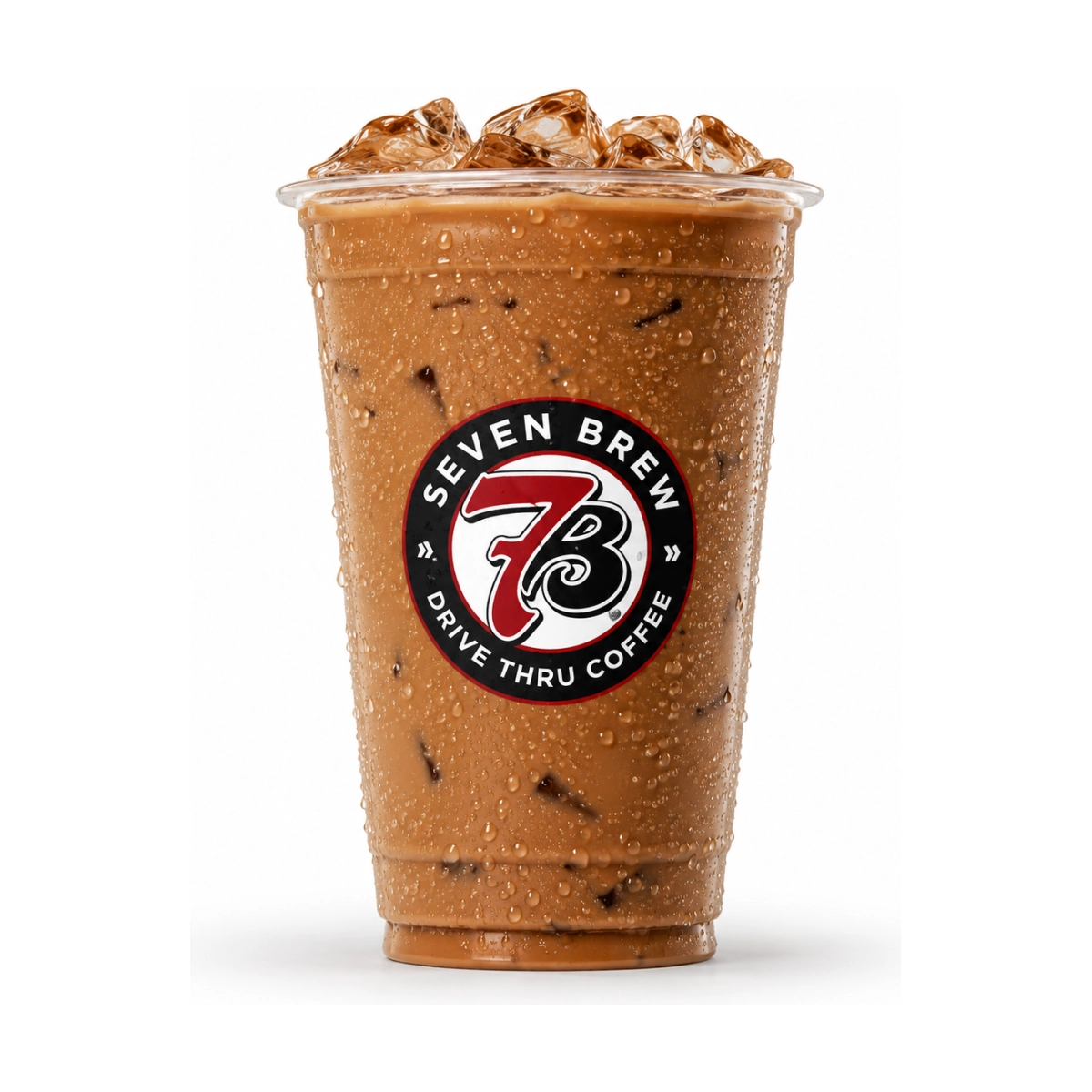 7 Brew Brunette Coffee Drink in a clear cup