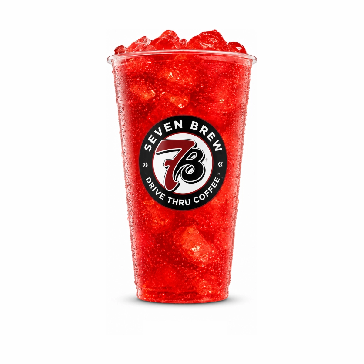 7 Brew Cherry Blossom Fizz in a clear cup