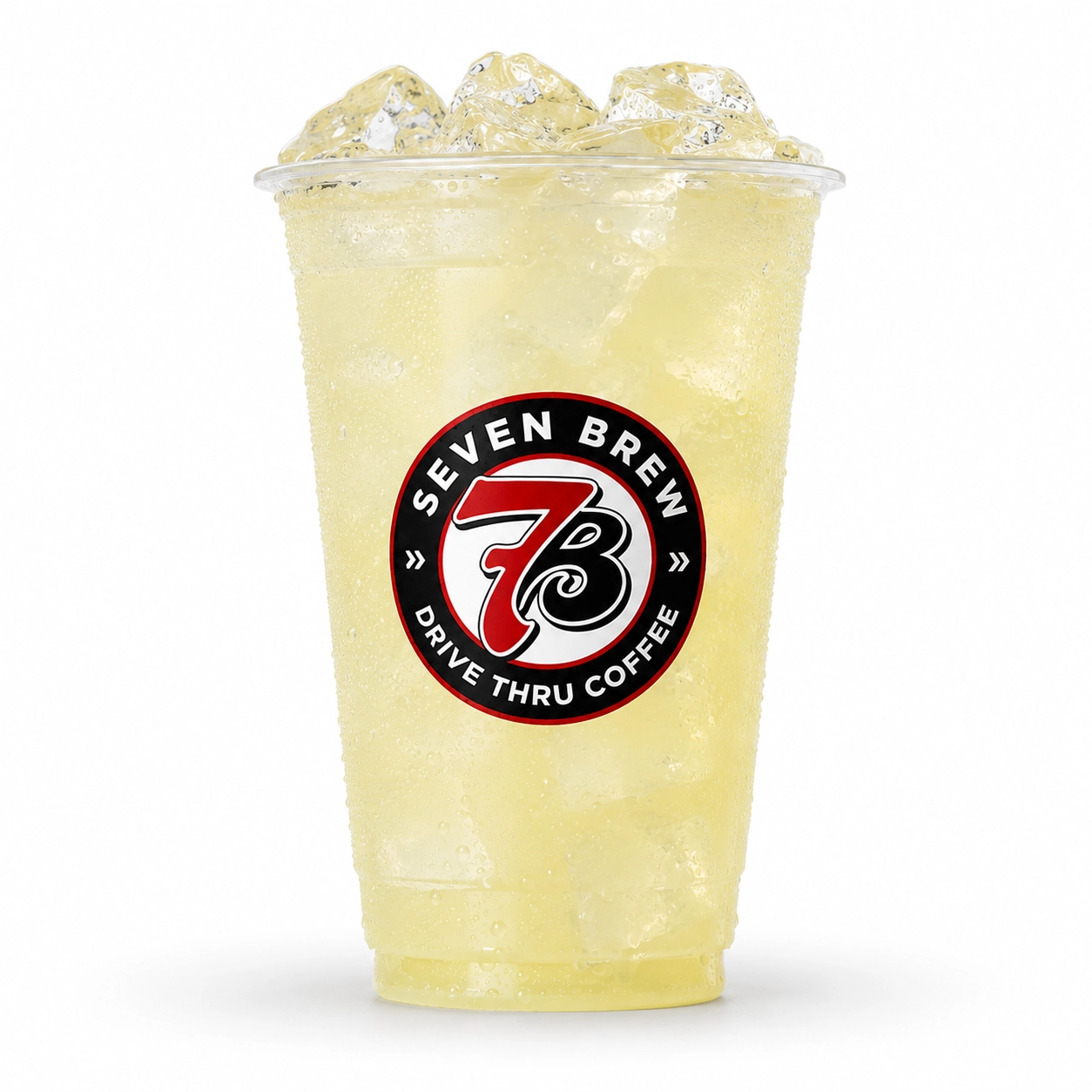 7 Brew Classic Lemonade in a clear cup