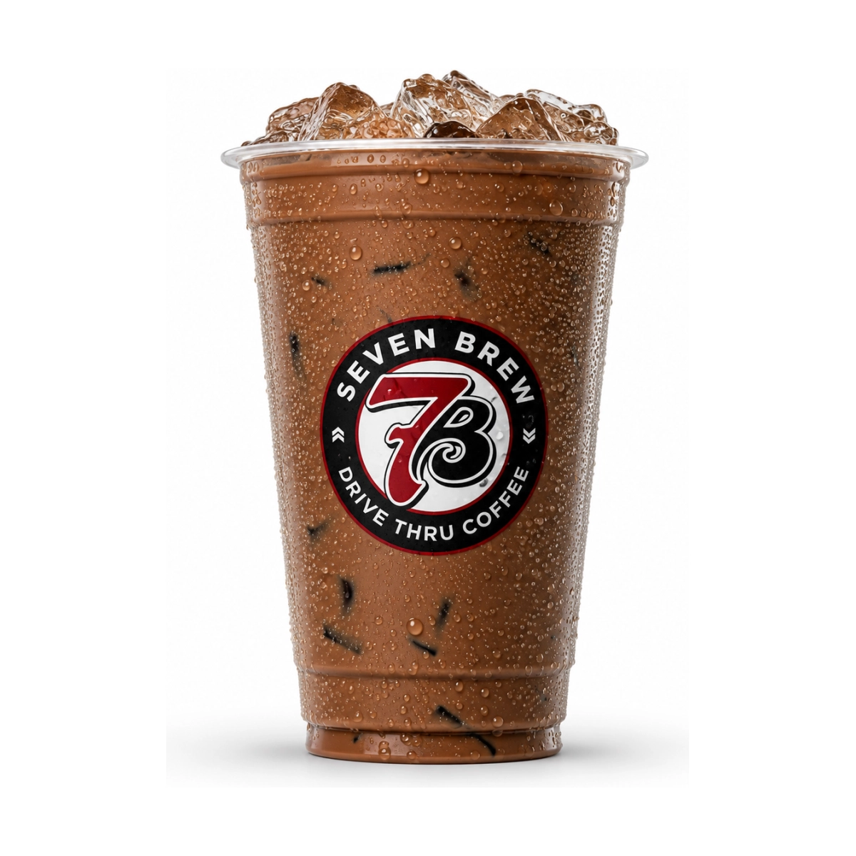 7 Brew German Chocolate Coffee Drink in a clear cup