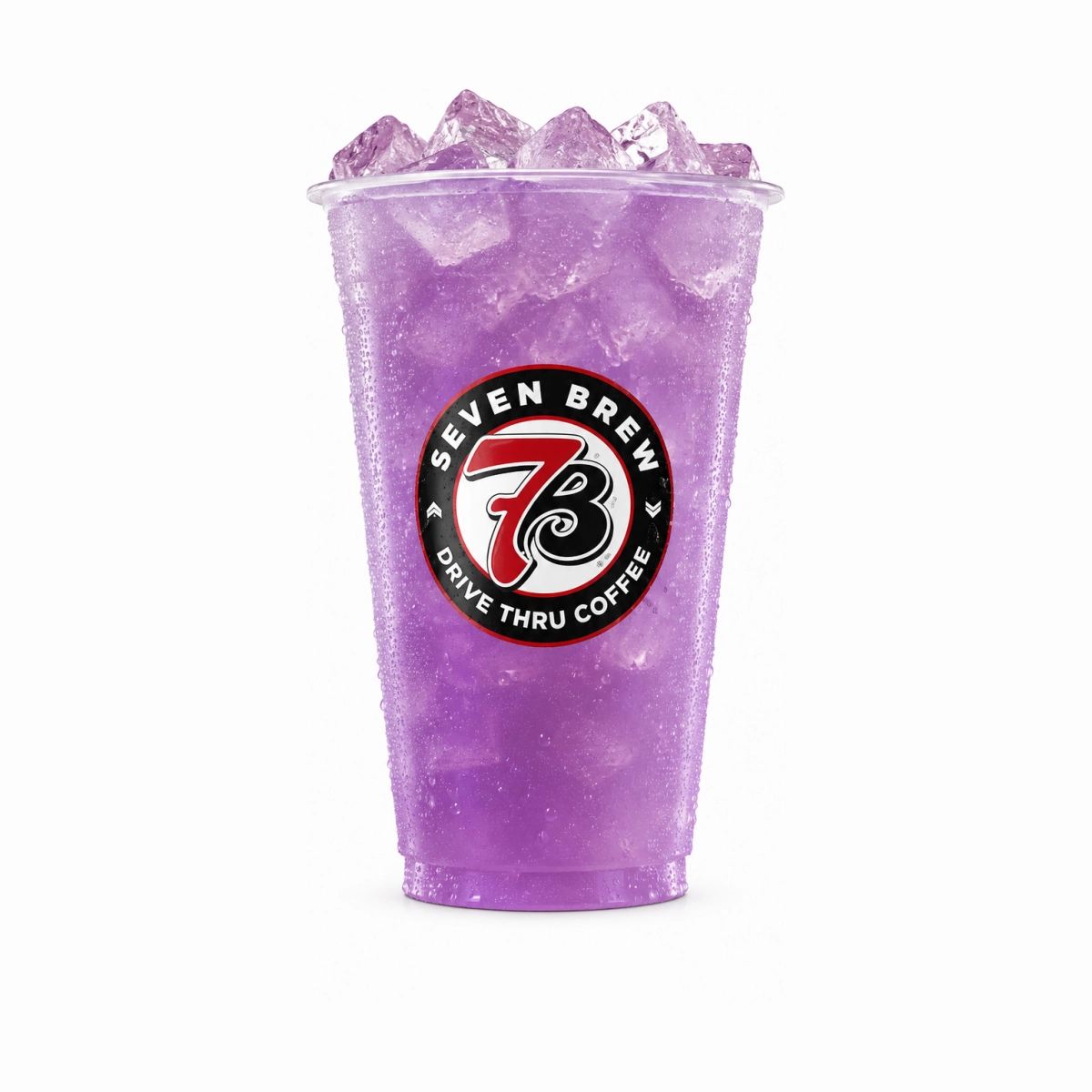 7 Brew Lavender Lemonade in a clear cup