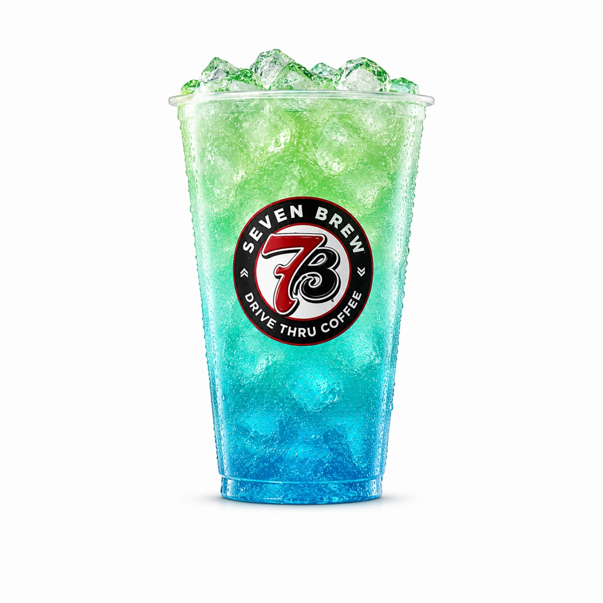 7 Brew Ocean Breeze Fizz in a clear cup