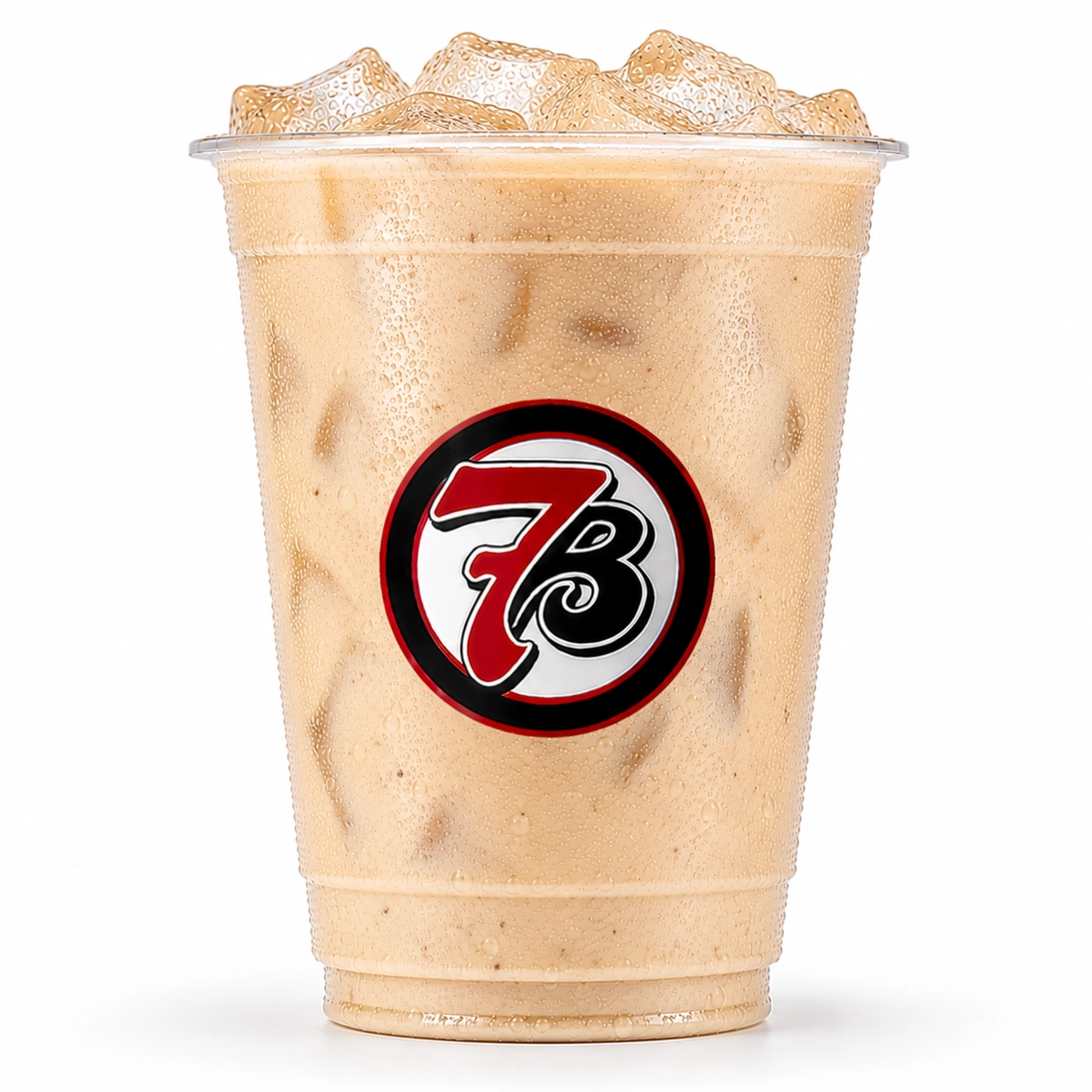 7 Brew Salted Honey Chai Latte in a clear cup