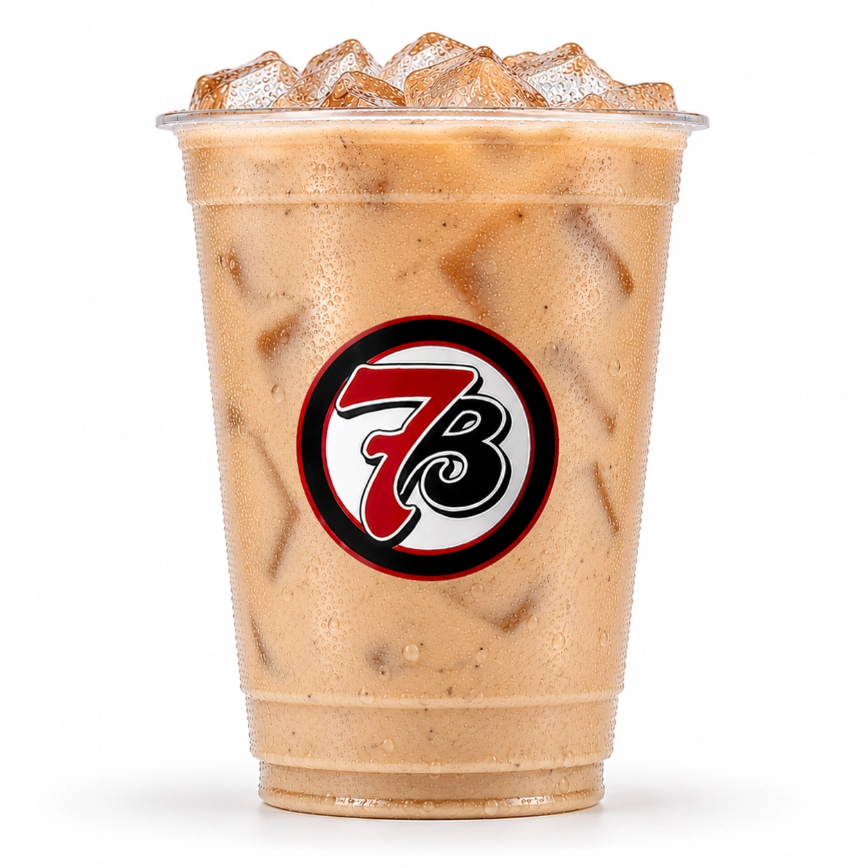 7 Brew Sugar Cookie Chai Latte in a clear cup