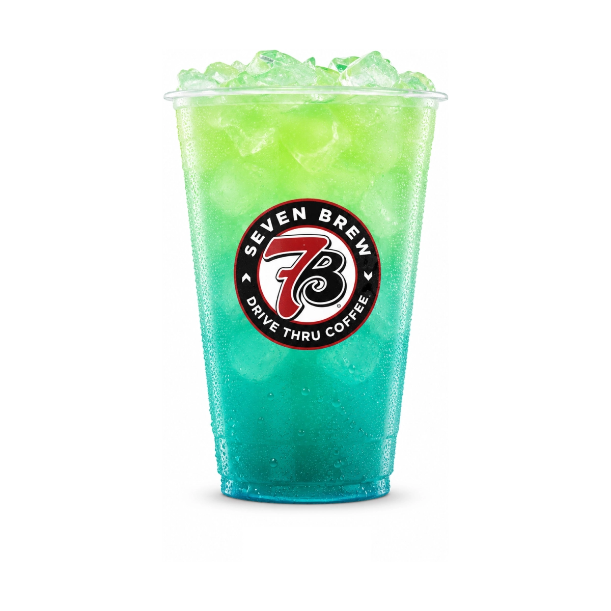 7 Brew Watermelon Lemonade in a clear cup