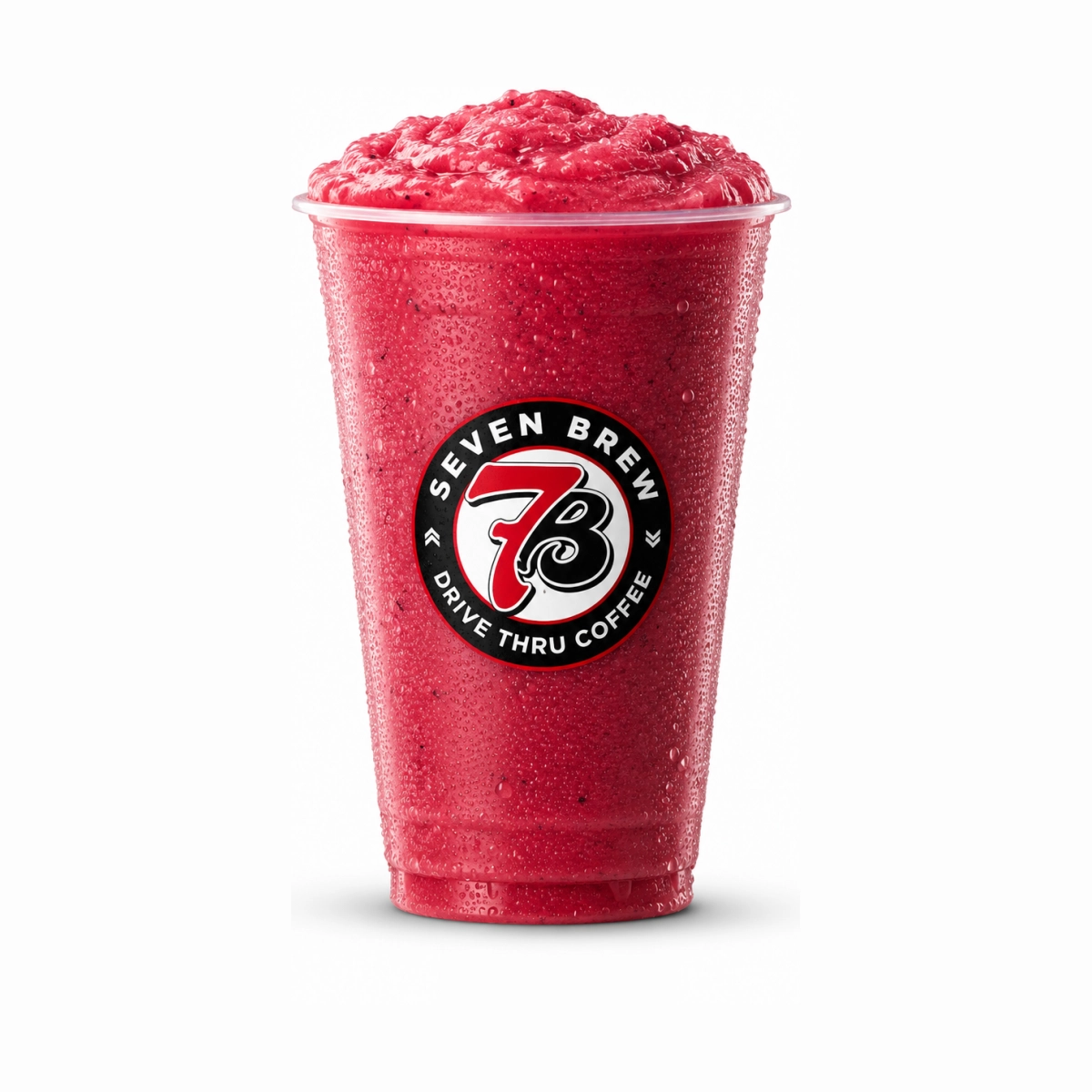 7 Brew Wildberry Smoothie in a clear cup